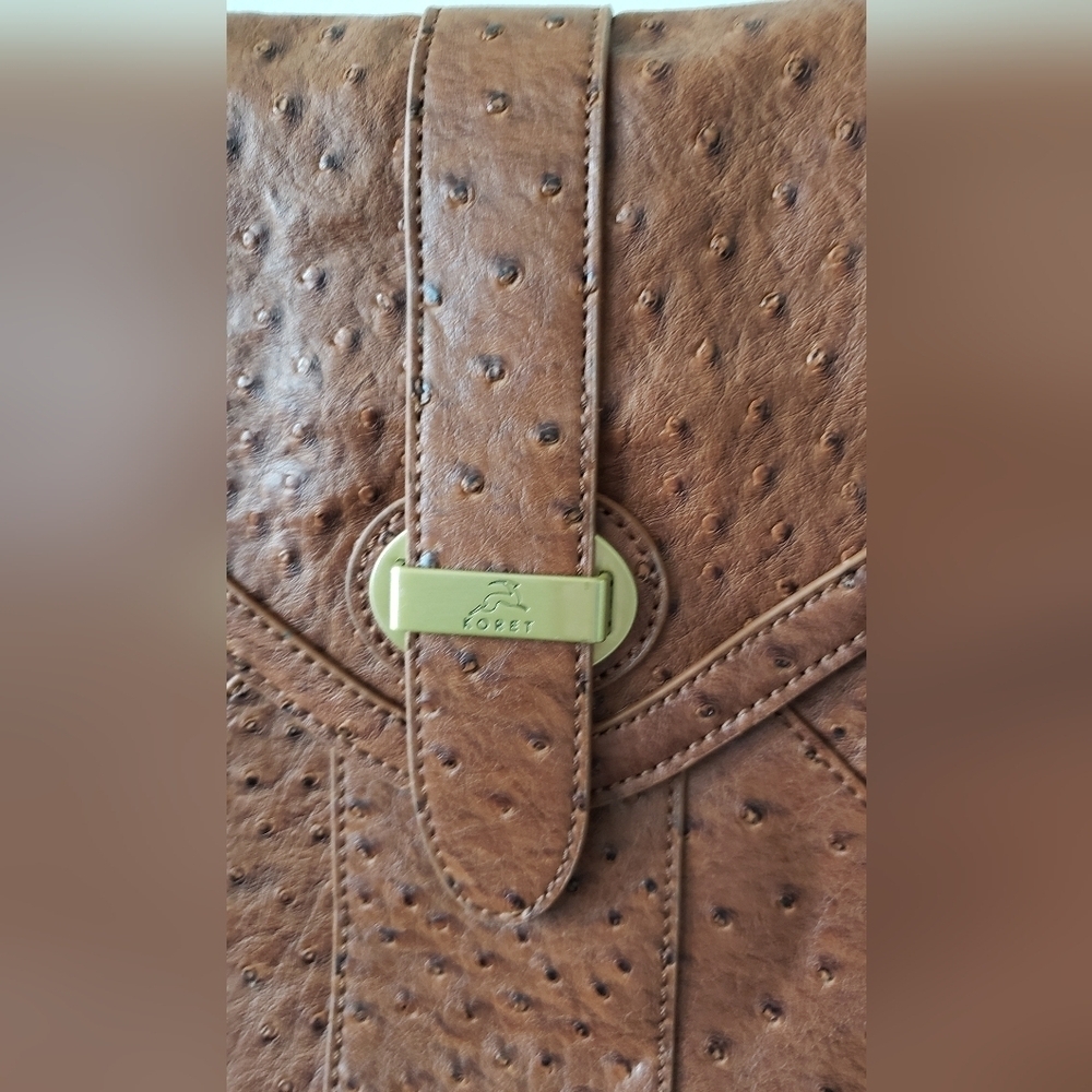 Vintage Koret Ostrich Satchel Crossbody Messenger bag - Picture 2 of 7
